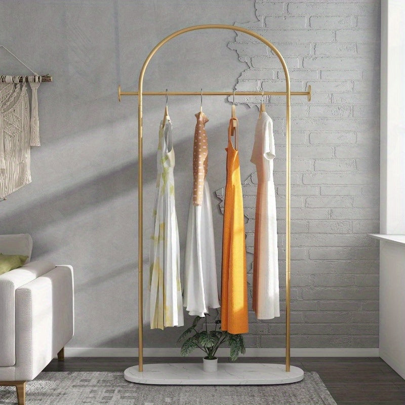 Metal Golden Coat Rack Freestanding Entryway Stand Hat Coat Hanger Small Clothing Rack Modern