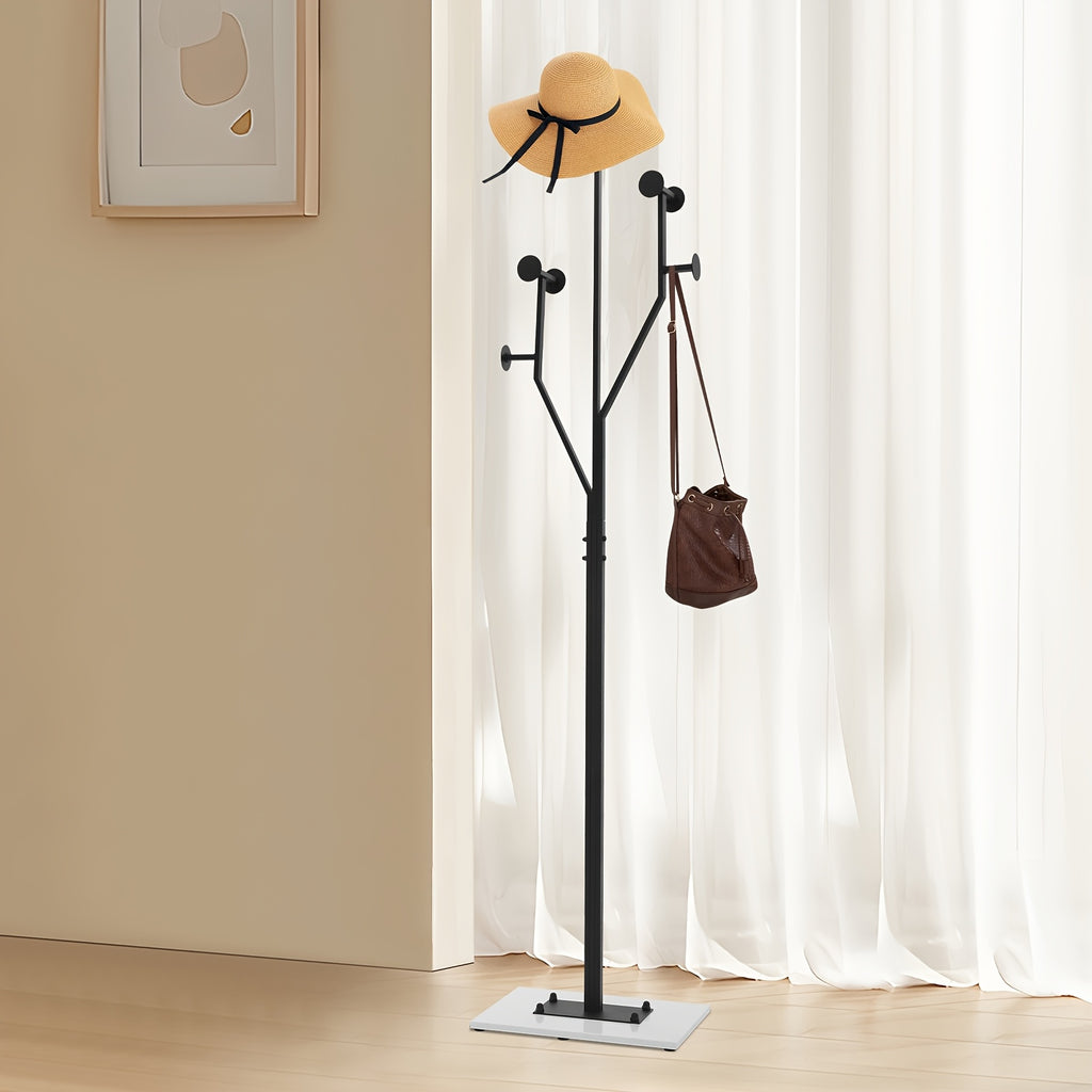 OUKANG Floor Standing Modern Metal Coat Rack With Foot Pads Retail Garment Rack Bag Coat Hat Display Stand Floor Standing Entryway Multifunctional Storage For Hanging Clothes