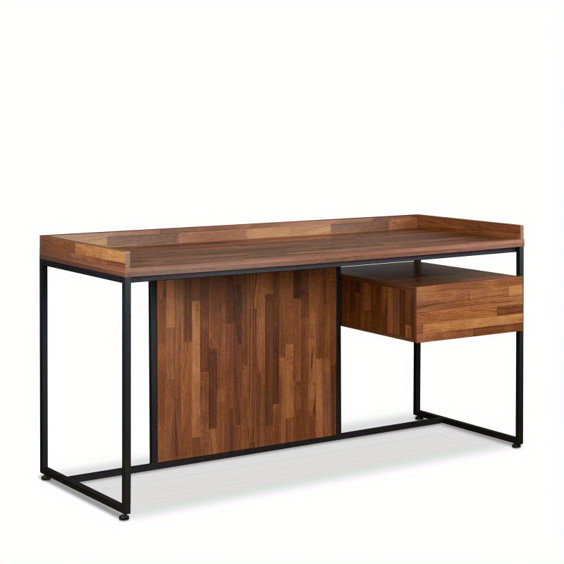 Sara Walnut and Sandy Black Finish Writing Desk
