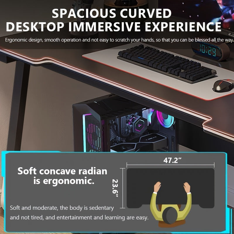 Computer Desk, Large Executive Office Desk, Wide Simple Study Writing Desk, Workstation Business Furniture For Home Office