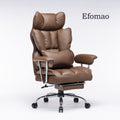 Efomao Desk Office Chair 400LBS, Big And Tall Office Chair, PU Leather Computer Chair, Executive Office Chair With Leg Rest And Lumbar Support