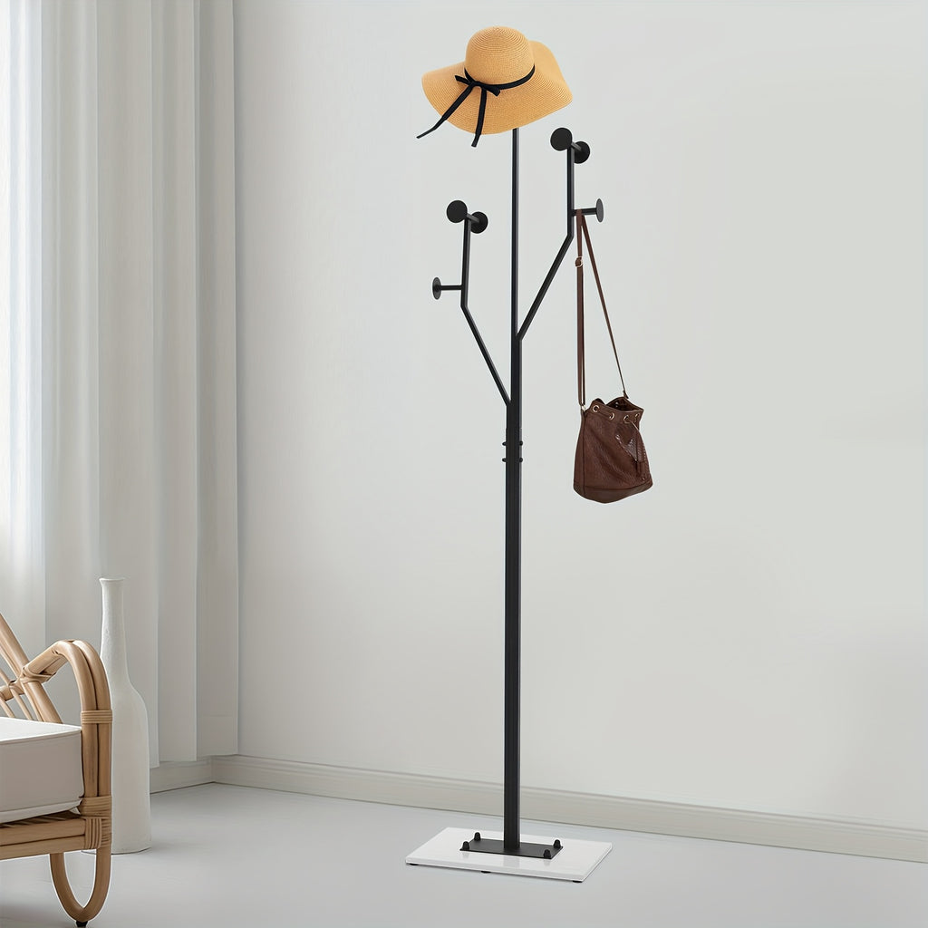 OUKANG Floor Standing Modern Metal Coat Rack With Foot Pads Retail Garment Rack Bag Coat Hat Display Stand Floor Standing Entryway Multifunctional Storage For Hanging Clothes