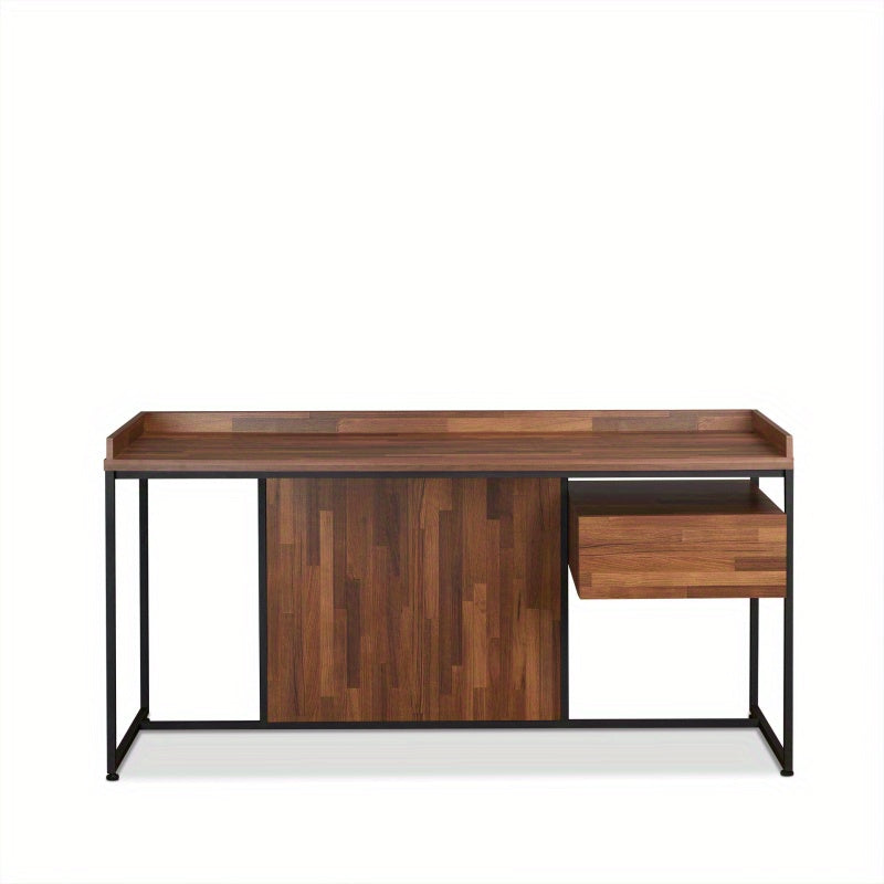 Sara Walnut and Sandy Black Finish Writing Desk