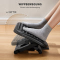 Adjustable Under-Desk Footrest with Massage Wheels, Under-Desk Footrest, Home Office Three-Position Height and 30-Degree Tilt Adjustable