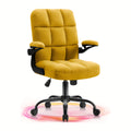 Office Chair Desk Chairs With Flip-up Arms And Wheels, Teddy Velvet Executive Home Office Chairs With Adjustable Height For Adults And Teens