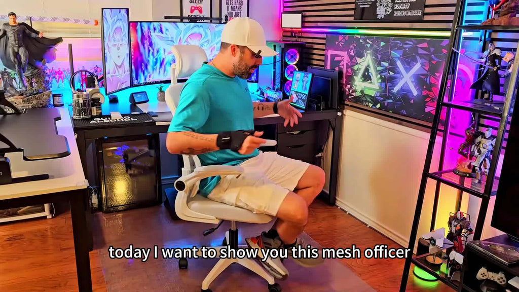 XUEGW Ergonomic Office Chair Comfort Home Desk Chair Adjustable High Back Mesh Chair Lumbar Support Computer Chair With Flip-up Arms For Work, Study, Gaming