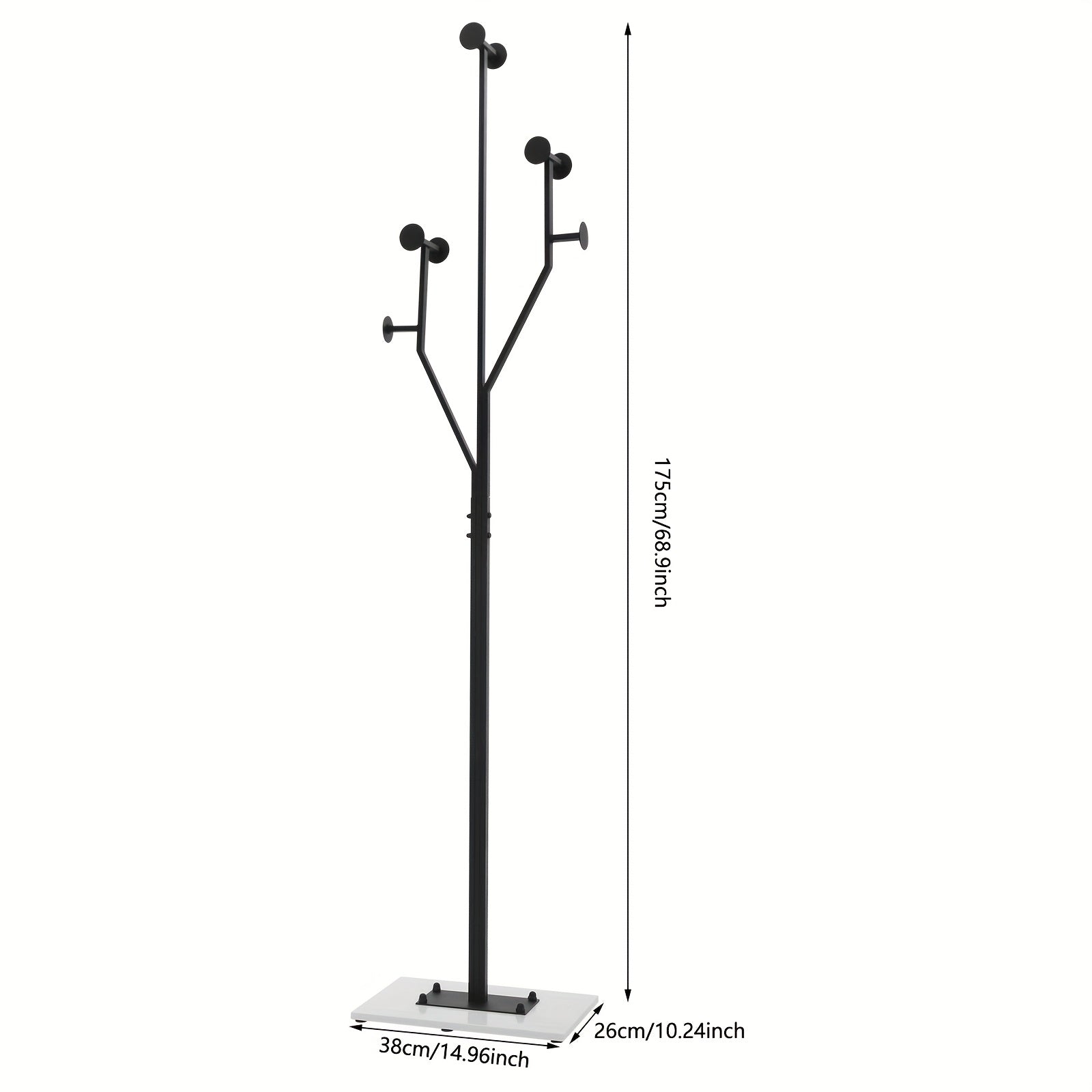 OUKANG Floor Standing Modern Metal Coat Rack With Foot Pads Retail Garment Rack Bag Coat Hat Display Stand Floor Standing Entryway Multifunctional Storage For Hanging Clothes