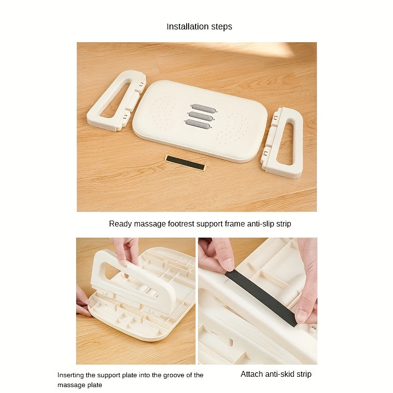 SENMEO Ergonomic Office Foot Pedal - Comfortable Footrest with Premium Durable Material, s & Relaxation, Ideal for Office Workers, White & Beige Design, Foot Rest for Desk, Comfortable Footrest, Modern Aesthetic, Sturdy Construction