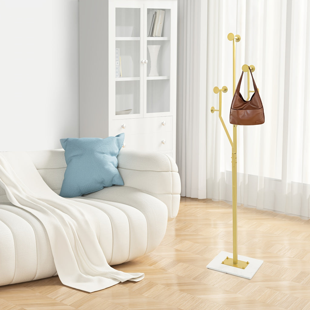 OUKANG Floor Standing Modern Metal Coat Rack With Foot Pads Retail Garment Rack Bag Coat Hat Display Stand Floor Standing Entryway Multifunctional Storage For Hanging Clothes