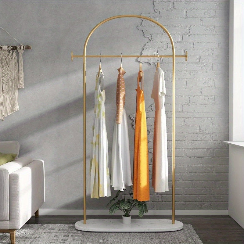 Metal Golden Coat Rack Freestanding Entryway Stand Hat Coat Hanger Small Clothing Rack Modern
