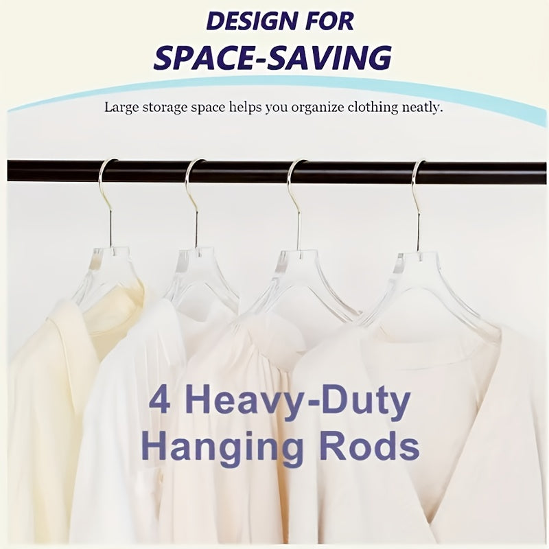 Space-Saving Industrial Pipe Clothing Rack Wall Mounted - Heavy Duty, Adjustable Garment Display For Bedroom, Cloakroom & Retail Stores, Christmas Decor, Walk In Hanger, Home Clothing Storage Supplies