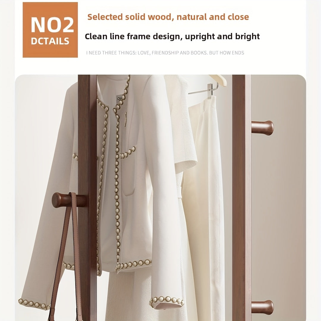 Modern Coat Rack Modern Multi-Functional Wooden Coat Rack with 5 Hangers | Umbrella Holder & Shoe Shelf - Freestanding Entryway Organizer for Clothes, Bags, and Accessories, Minimalist Home Decor, Natural Wood Finish
