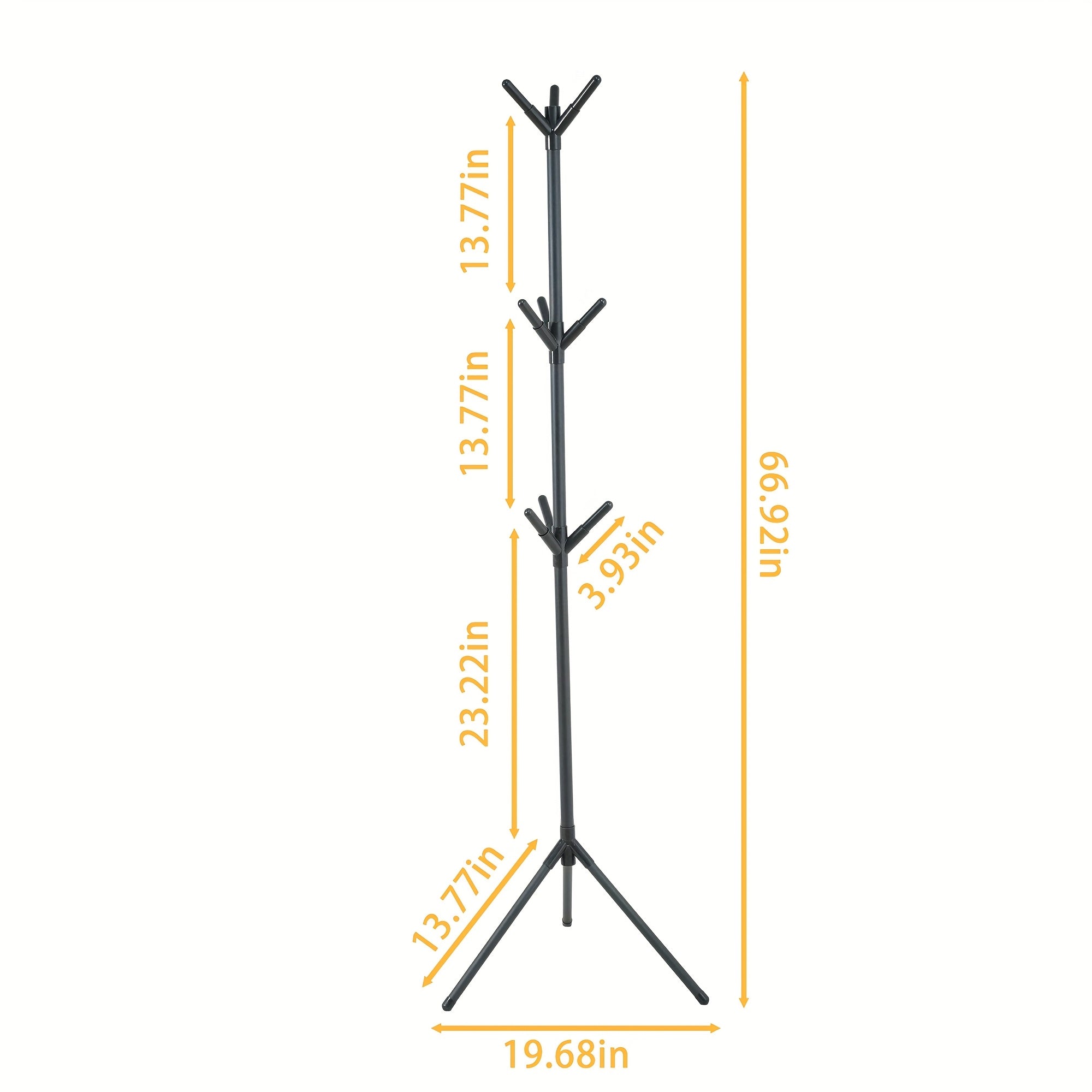9-Hook Tree Branch Pattern Metal Coat Rack - Elegant Multi-Color Design For Hats, Bags, Scarves & Towels - Durable Plastic With Lacquered Finish - Ldeal For Home UseHome Organization Decorative Coat Rack Durable Plastic Rack, Coat Rack For Home