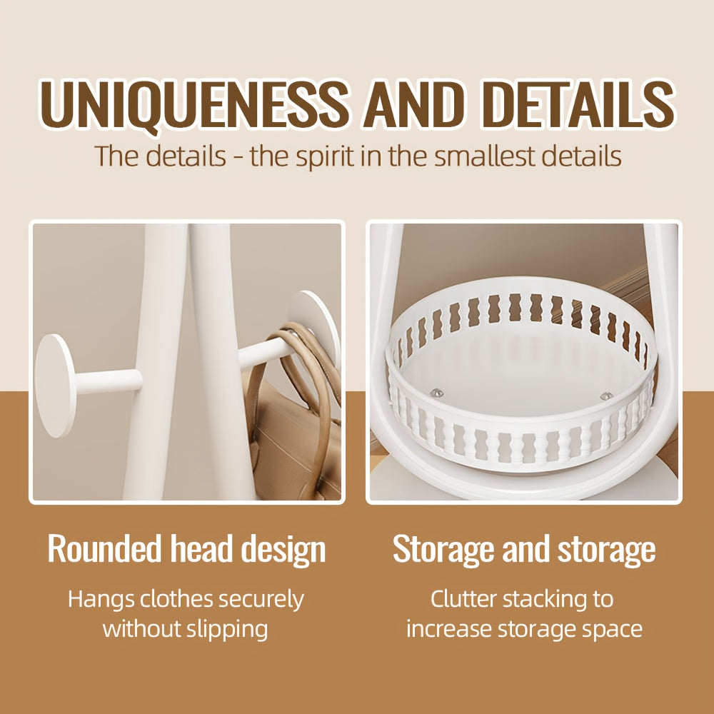 Coat Rack, Freestanding Coat Rack with 10 Hooks Size Tree Coat Racks for Bedroom, Hallway, Entrance, Office, for Hats, Coats, Scarves, Handbags (White)