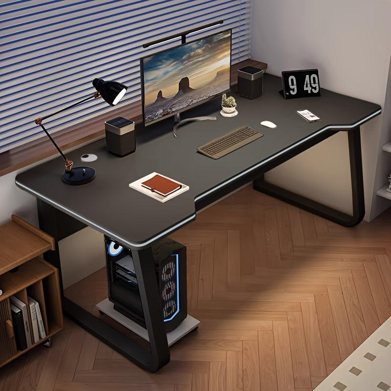 HDHNBA Ergonomic Computer Desk | Modern Gaming Workstation Table | Sturdy Steel Frame Floor-Mounted Home Office Desk | No Drawer Oblong Shape | Multicolor Finish | Independent Structure | Closed Storage \u003C3.2 Cubic Feet | Height ≥27 Inches