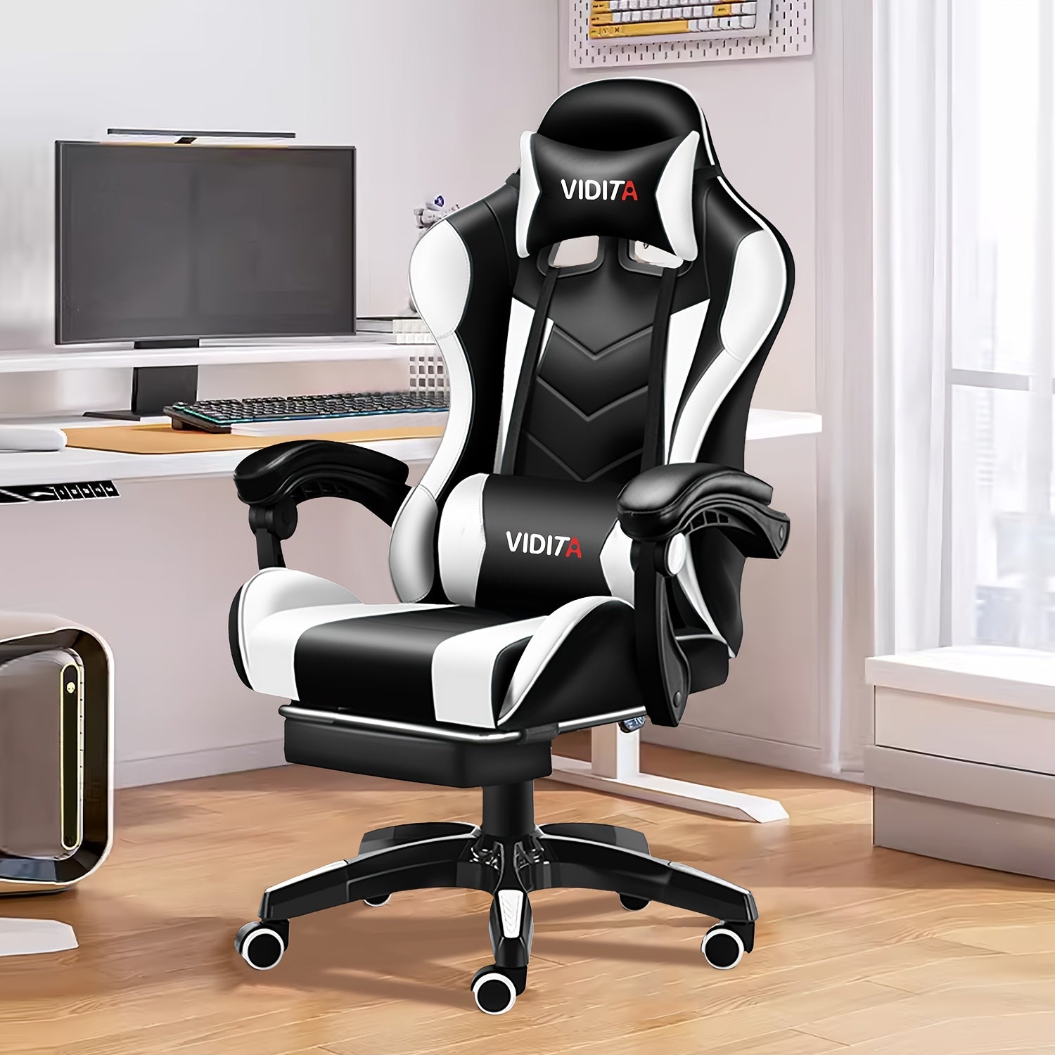 Ergonomic Gaming Chair Ergonomic Gaming Chair for Adults & Teens | High Back Racing Style PC Office Chair with Lumbar Support, Swivel Mesh Computer Desk Chair for Home