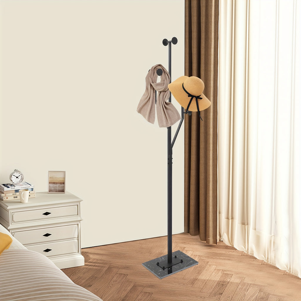OUKANG Floor Standing Modern Metal Coat Rack With Foot Pads Retail Garment Rack Bag Coat Hat Display Stand Floor Standing Entryway Multifunctional Storage For Hanging Clothes